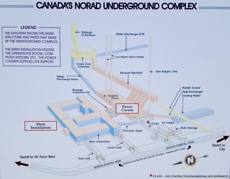 A diagram of the underground complex at North Bay