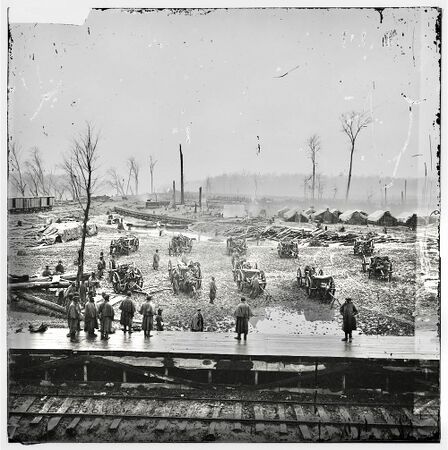 Company A, U.S. 2nd Colored Artillery at Johnsonville, Tenn. 1864.