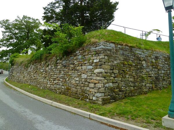 Fort Clinton Reconstructed Wall and Parapet