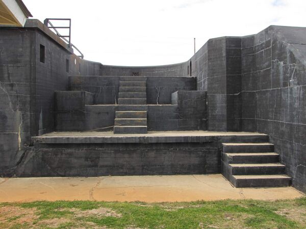View of the added Gun position at Battery Schenck, Fort Morgan Alabama