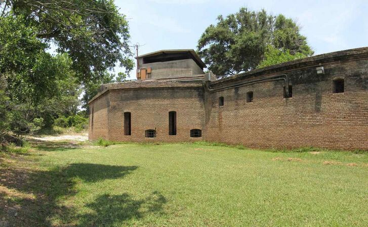 A view of the CRF from outside Fort Gaines Alabama, the northwest bastion.