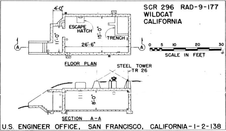Wildcat Ridge WWII Radar Site Transmitter Building Plan.