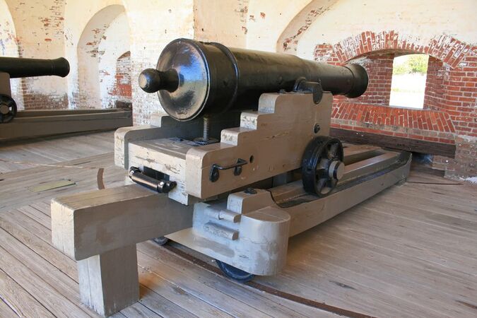 Fort Pulaski Cannon in Casemate