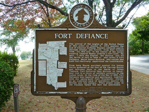 Fort Defiance Ohio Historical Marker