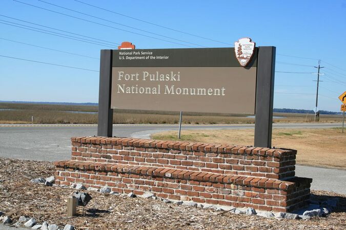 Fort Pulaski Entrance Sign