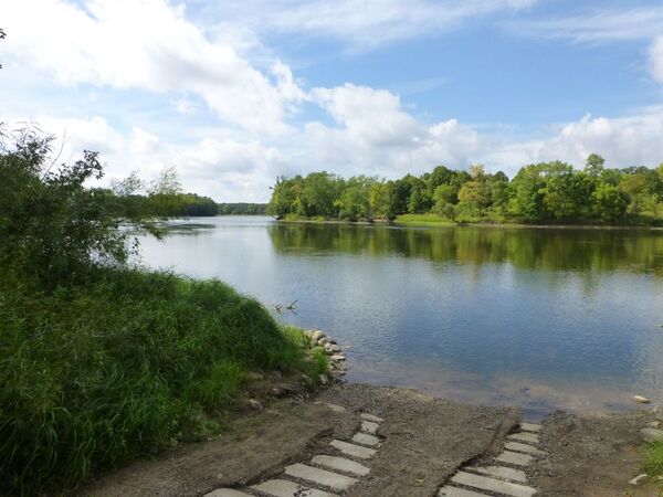 Looking Across the Mississippi River toward the Fort Ripley site on the Other Side