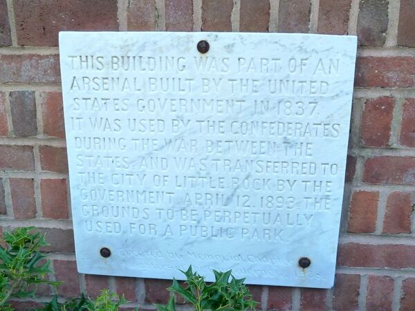 Little Rock Arsenal Plaque